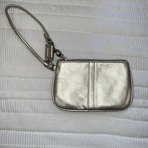 Coach Silver Wristlet - Picture 1 of 8